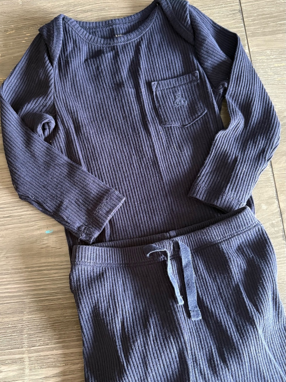 Baby Gap Navy Ribbed Boy Matching Set 12-18 Months